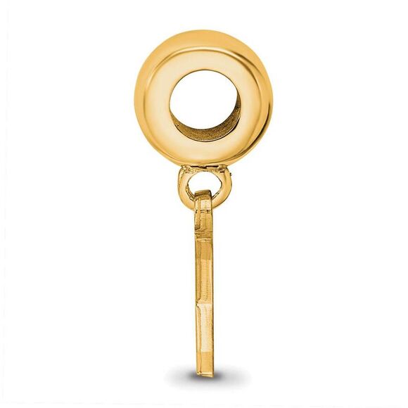 14K Yellow Gold Plated Sterling Silver Xavier Univ. XS Dangle Bead - Picture 3 of 6